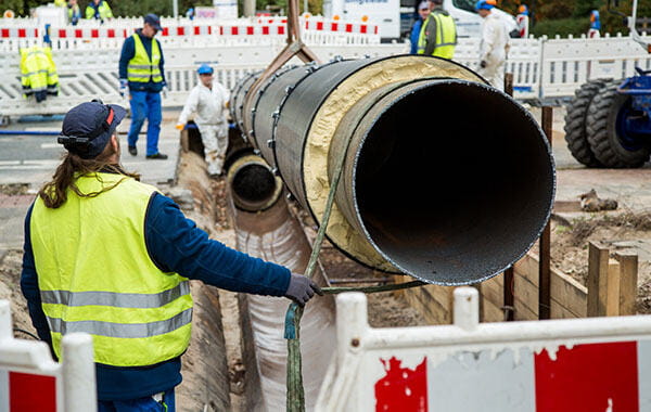 Fernwärme Baustelle in Bremen