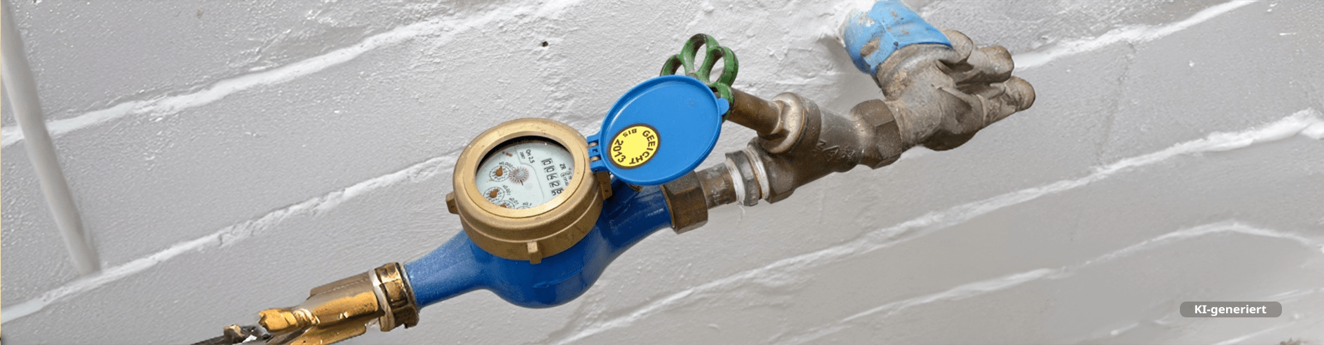 Wasserzähler an einer Leitung
