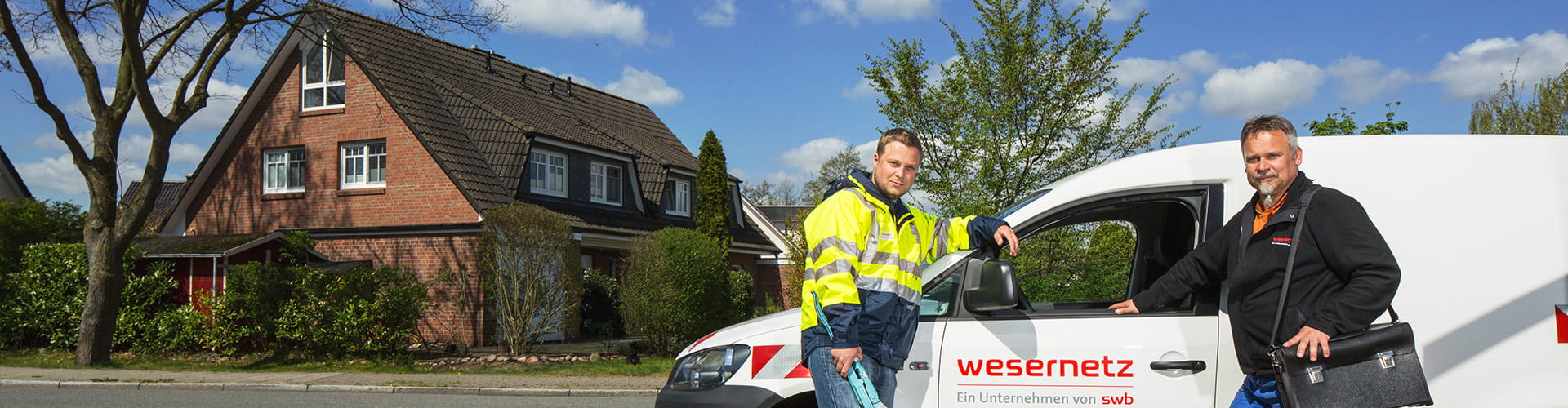 Installateure im Einsatz für die wesernetz
