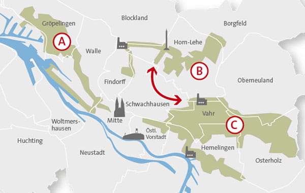 Fernwärme-Verfügbarkeit - Fernwärmekarten für Bremen