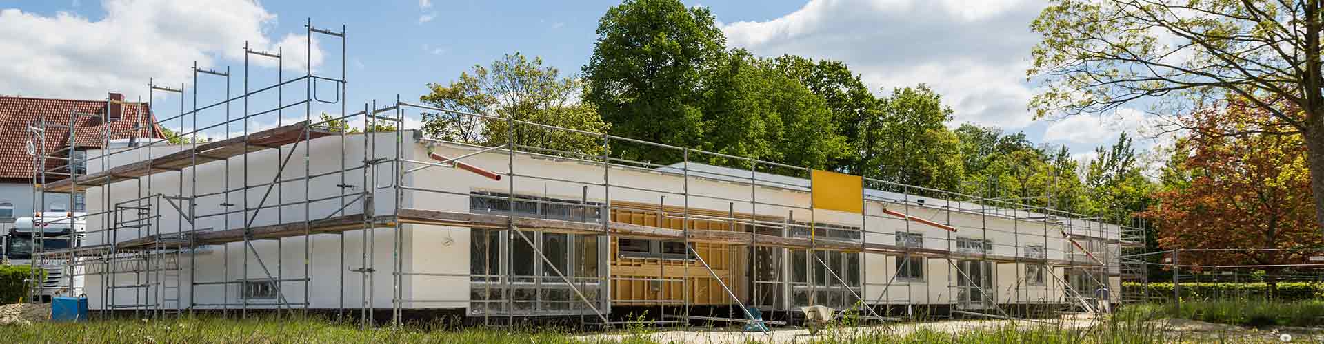 Eine Baustelle, die kurz vor der Fertigstellung ist
