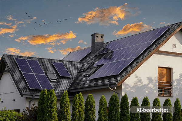 Einfamilienhaus mit Photovoltaikanlage auf Dach 