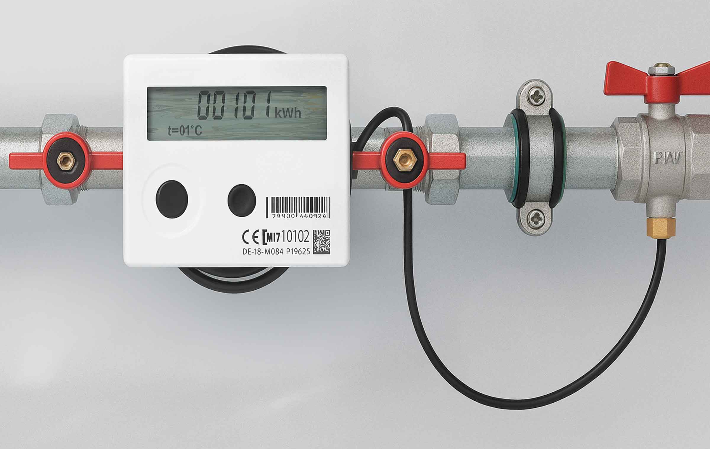Nahaufnahme Kompaktwärmezähler